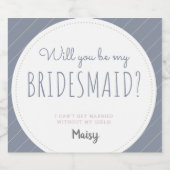 ブライドメイド招待バブリーシャンパンプロセッコ スパークリングワインラベル (シングルラベル)