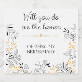 ブライドメイド招待バブリー・プロセッコ スパークリングワインラベル (シングルラベル)