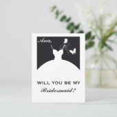 ブライドメイド招待状シンプル美しいエレガント 招待状 (スタンド正面)