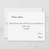 ブライドメイド招待状シンプル美しいエレガント 招待状 (裏面)