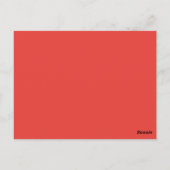 ブライドメイド提案のためのミニマリストのソフトレッドチューリップ ポストカード (裏面)