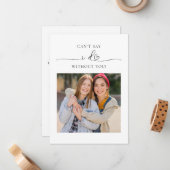 ブライドメイド提案カードミニマモダンリストシンプル ノートカード (正面/裏面インサイチュ)