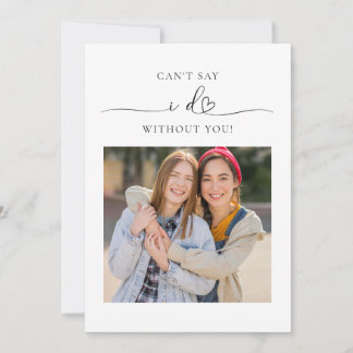 ブライドメイド提案カードミニマモダンリストシンプル ノートカード