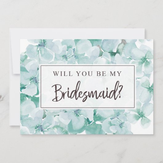 ブライドメイド提案カード | ティール 招待状 (正面)