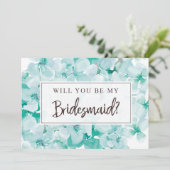 ブライドメイド提案カード | ティール 招待状 (スタンド正面)