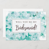 ブライドメイド提案カード | ティール 招待状 (正面/裏面)