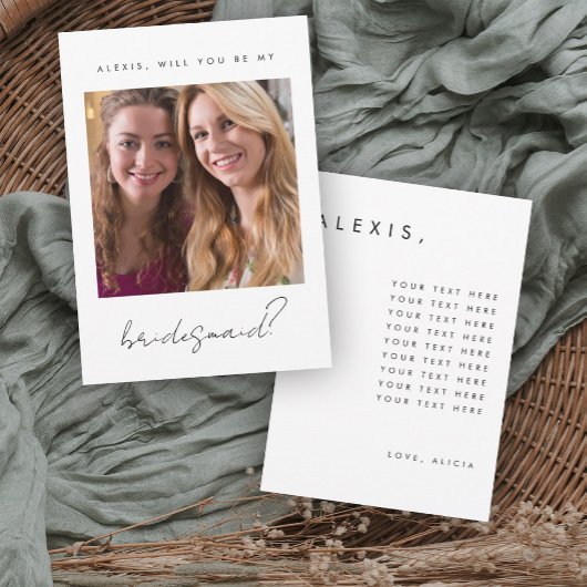 ブライドメイド提案カード 招待状