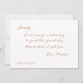 ブライドメイド提案カード 招待状 (裏面)