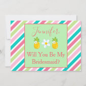 ブライドメイド提案パイナップルテーマ 招待状 (正面)