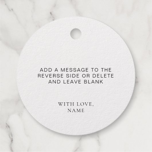 ブライドメイド提案フォイルメッセージカード フェイバータグ (裏面)