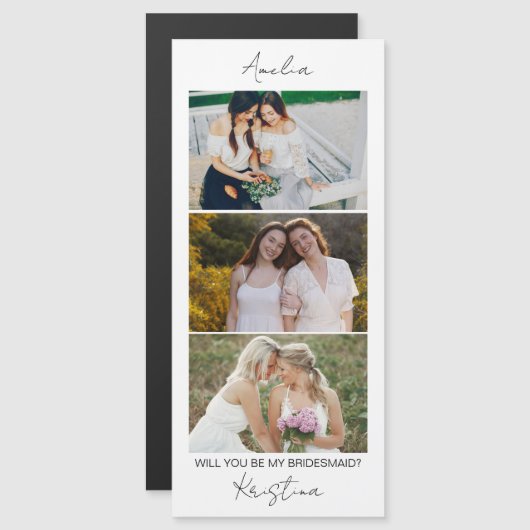 ブライドメイド提案フォトストリップメイド・オブ・オーナー（花嫁付き添い人） (正面/裏面)