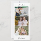 ブライドメイド提案フォトストリップメイド・オブ・オーナー(花嫁付き添い人) 招待状 (正面)