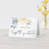 ブライドメイド提案メイド・オブ・オーナー(花嫁付き添い人)頼ズ カード (黄色い花)