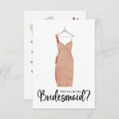 ブライドメイド提案水のカラードレス 招待状 (正面/裏面)