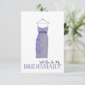 ブライドメイド提案水のカラードレス 招待状 (スタンド正面)