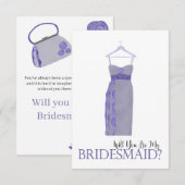 ブライドメイド提案水のカラードレス 招待状 (正面/裏面)