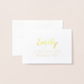 ブライドメイド提案金ゴールド/シルバー・フォイル 箔カード (封筒付き正面)