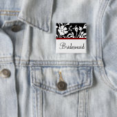 ブライドメイド白黒フローラボタン 缶バッジ (インサイチュ)