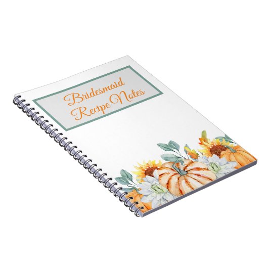 ブライドメイド秋の結婚式レシピのお気に入り ノートブック (右側)