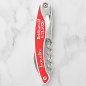 ブライドメイド赤結婚式の引き出物コルクねじ ソムリエナイフ (裏面)