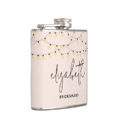 ブライドメイド赤面ピンクモダンスクリプト フラスク (右)