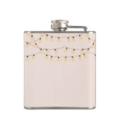 ブライドメイド赤面ピンクモダンスクリプト フラスク (裏面)