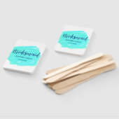 ブライドメイド青い緑の水色の名前の日付のstyを追加 ハンドファン (組立なし)