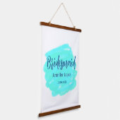 ブライドメイド青い緑の水色の名前の日付のstyを追加 吊り下げ型タペストリー (傾斜あり)