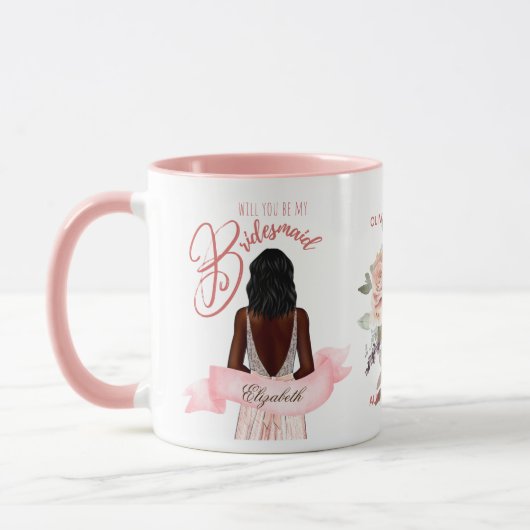 ブライドメイド風刺画プロポーザルありがとうごカスタムざう マグカップ (左)