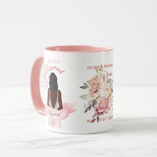 ブライドメイド風刺画プロポーザルありがとうごカスタムざう マグカップ (正面左)