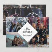 ブライドメイド・フォト・プロポーザル・コラモダンージエレガントュ 招待状 (正面/裏面)