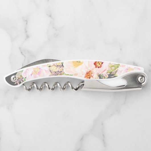 ブライドメイパーソナライズされたド赤面牡丹シャルボード ソムリエナイフ (裏面)