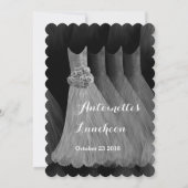 ブライドメールランチョンブランチ銀ドレスV07 招待状 (裏面)