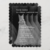 ブライドメールランチョンブランチ銀ドレスV07 招待状 (正面/裏面)