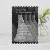 ブライドメールランチョンブランチ銀ドレスV07 招待状 (スタンド正面)