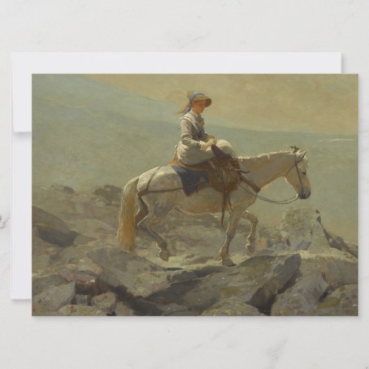 ブライドルパス、白い山々(ウィンスローホーマー) カード (正面)