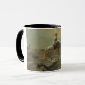ブライドルパス、白い山々（ウィンスローホーマー） マグカップ (正面左)