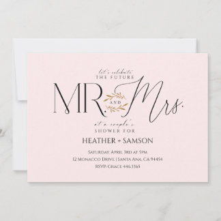 ブライドルパーティーの招待状「Mr. + Mrs.」 招待状