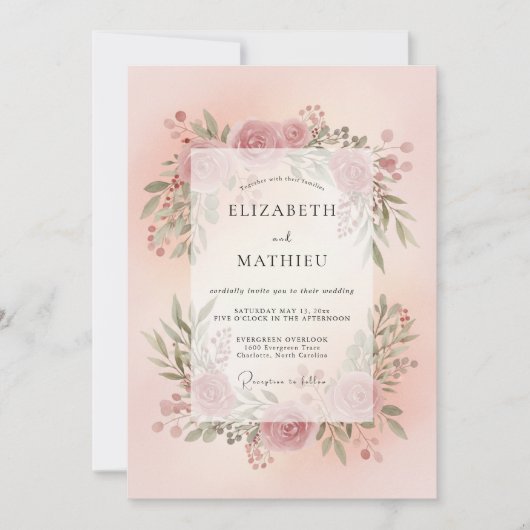 ブライドルモーブリースウェディング 招待状 (正面)