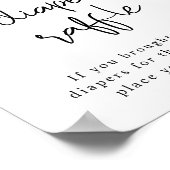 ブライドル牛プリントおむつラッフルゲームサイン ポスター (角)