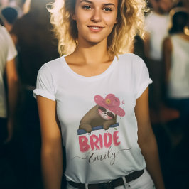 ブライドレトロスロッスグルービー名前をカスタムするバチェロレッテ Tシャツ