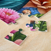 ブライド付きの黒人の女の子アフリカ系アメリカ人 ジグソーパズル (側面)