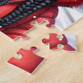 ブライド付きの黒人の女の子アフリカ系アメリカ人 ジグソーパズル (側面)