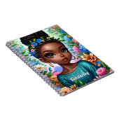 ブライド付きの黒人の女の子アフリカ系アメリカ人 ノートブック (右側)