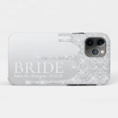 ブライド未来の奥様 シルバーグリッター垂れ流し Case-Mate iPhoneケース (裏面(横))