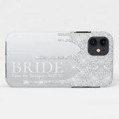 ブライド未来の奥様 シルバーグリッター垂れ流し Case-Mate iPhoneケース (裏面(横))