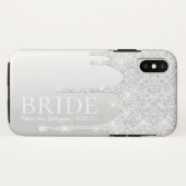 ブライド未来の奥様 シルバーグリッター垂れ流し Case-Mate iPhoneケース (裏面(横))