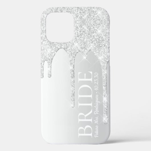 ブライド未来の奥様 シルバーグリッター垂れ流し Case-Mate iPhoneケース (裏面)