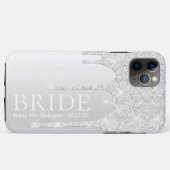 ブライド未来の奥様 シルバーグリッター垂れ流し Case-Mate iPhoneケース (裏面(横))