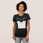 ブライド結婚ズドレスパールネックレス Tシャツ (正面フル)